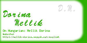 dorina mellik business card